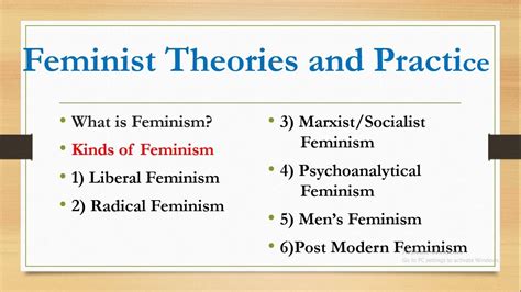 Feminist theories and practice |Kinds of feminism| Gender Studies Part 17 - YouTube