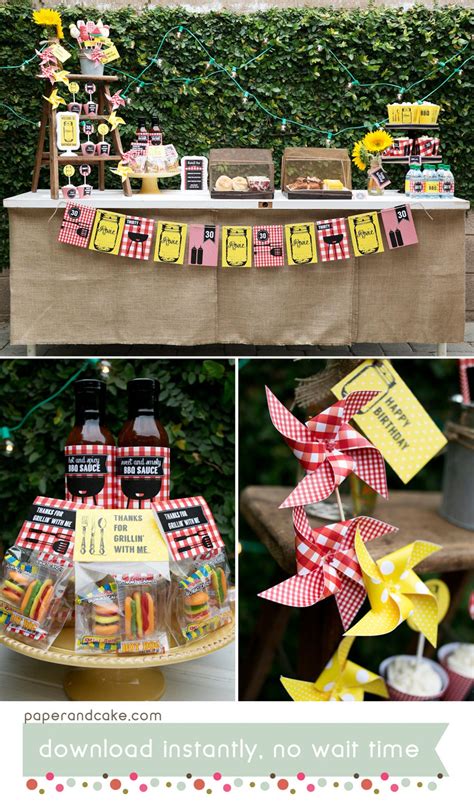 Bbq printable party decorations family backyard barbeque etsy – Artofit