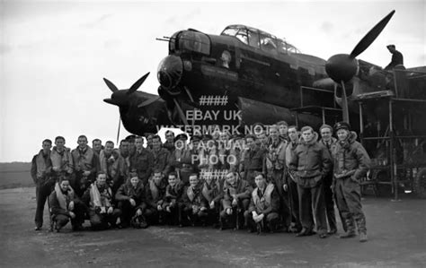 1942 LANCASTER BOMBERS Crew Photo World War Two 2 Ww2 Aviation Raf Aircraft £3.99 - PicClick UK