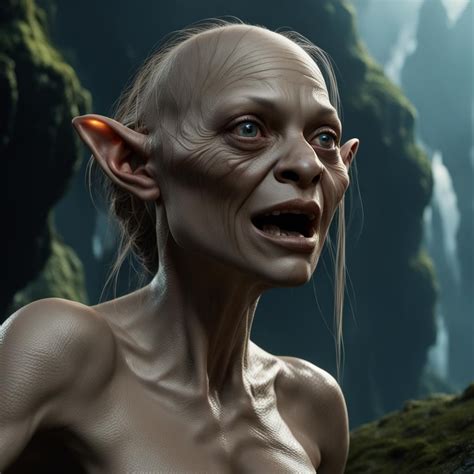 Jennifer Lopez as Gollum - AI Generated Artwork - NightCafe Creator