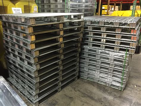 Metal Pallets | Heavy Duty, Stackable Galvanized Steel Pallets