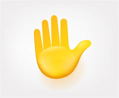 Human hand. Stop sign concept Vector emoji isolated on white background 2235852 Vector Art at ...