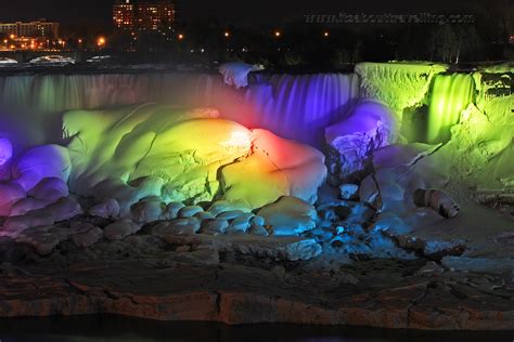 Niagara Falls: A Winter Night Illuminated With Colour