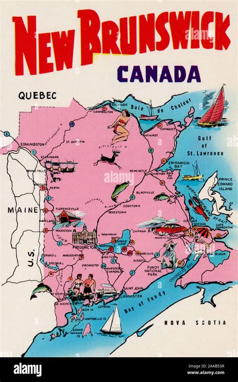 New brunswick map hi-res stock photography and images - Alamy