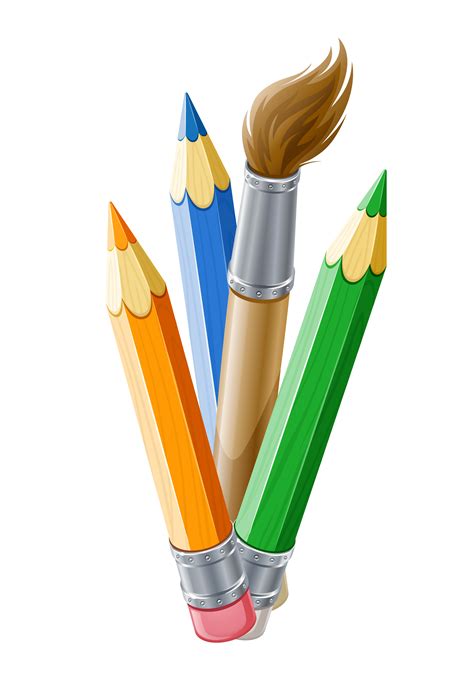 Clipart pencil paintbrush, Clipart pencil paintbrush Transparent FREE for download on ...
