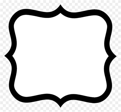 Label Shapes Cliparts - Shapes Black And White Clipart - FlyClipart