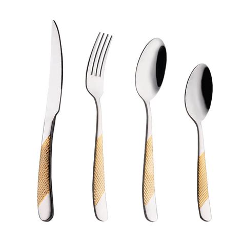 18/8 Stainless Steel 4-Piece Flatware Set LKFWS10013 | LeeKnives