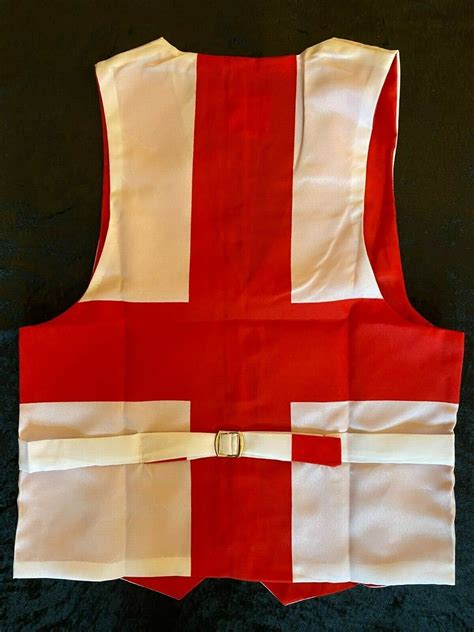 England St George English Flag Fully Lined Waistcoat Men's Various ...