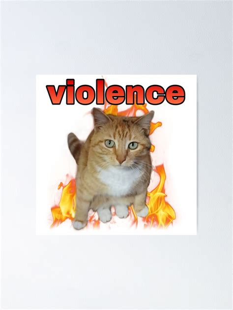 "fire cat meme" Poster for Sale by selflessgul | Redbubble