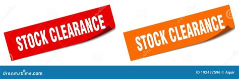 Stock Clearance Sticker. Stock Clearance Sign Set Stock Vector ...