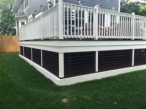 Taylor Made |Chicago_ Carpentry under porch lattice | Small deck patio, Deck designs backyard ...