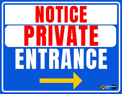 Private Entrance Sign | FREE Download