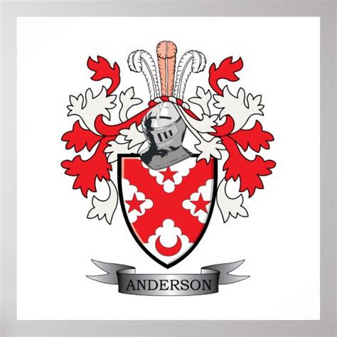 Anderson Family Crest Coat of Arms Poster | Zazzle.ca