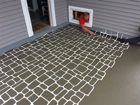 Austrian Cobblestone Stencil | Concrete patio designs, Patio design, Small backyard design