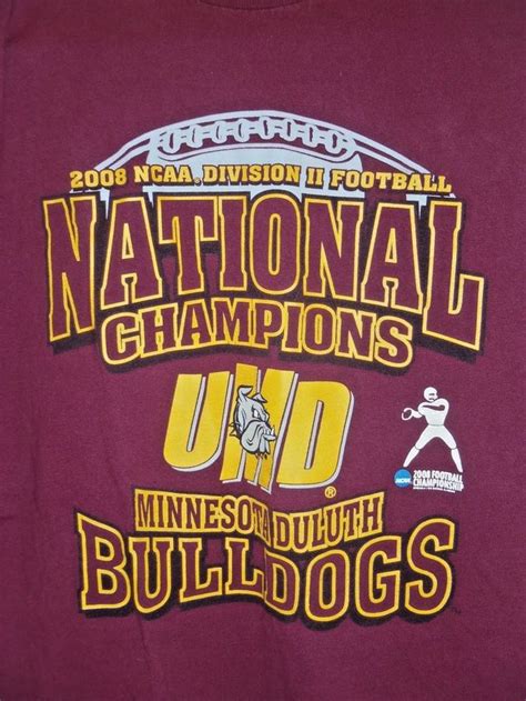 University Of Minnesota Duluth Bulldogs Football Champions 2008 T Shirt ...