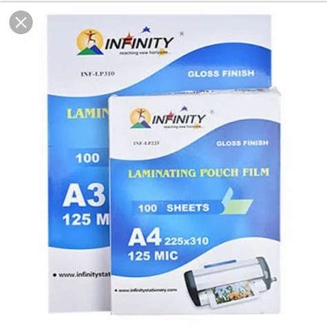 Lamination Paper Size -a4 125 Mic at best price in Imphal by Mahavir Stationary | ID: 20061244773