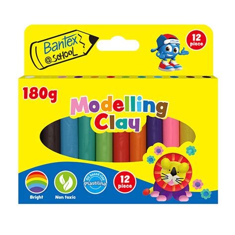 Bantex Modelling Clay Assorted Colours 12 Piece