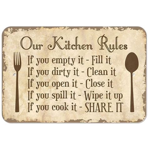 Our Kitchen Rules Sign - Walmart.com | Kitchen rules sign, Kitchen ...