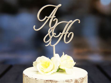Wedding Cake Topper Monogram Cake Topper Custom Cake Topper - Etsy