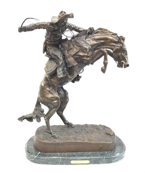 Lot - Frederic Remington Bronco Buster Bronze Sculpture