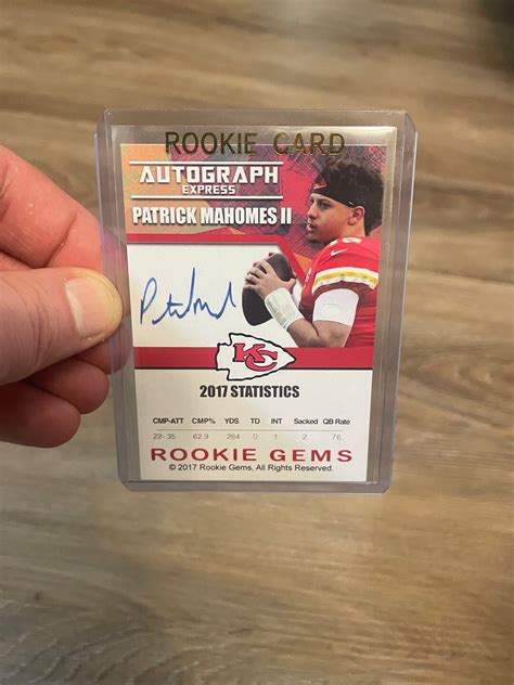 2017 Patrick Mahomes Autograph Express Rookie Kansas City Chiefs Facsimile Auto RC - Etsy