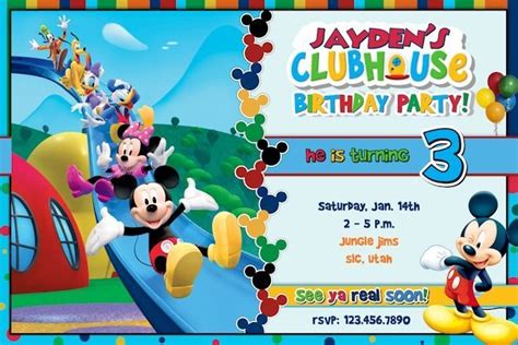 Mickey Mouse Clubhouse Invitations Free Printable