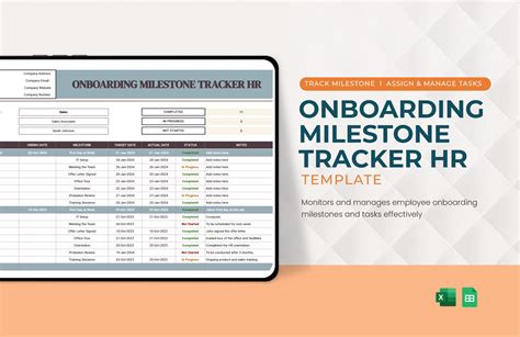 Onboarding Milestone Tracker HR Template in Excel, Google Sheets ...