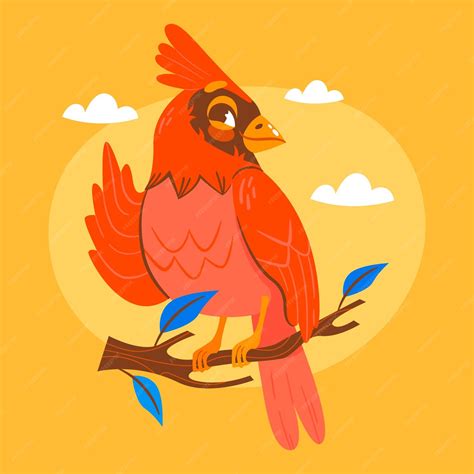 Free Vector | Hand drawn cardinal cartoon illustration