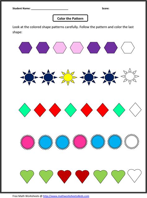 MATH PATTERNS GRADE 4 « Free Patterns