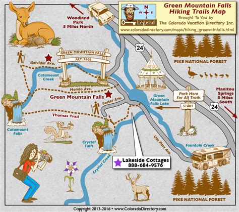 Green Mountain Falls Hiking Trails Map | Colorado Vacation Directory