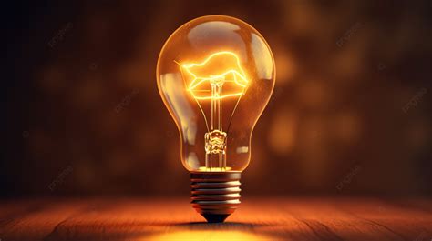 Retro Incandescent Light Bulb Emitting A Golden Glow 3d Rendered ...