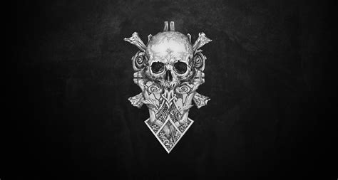 Skull Monochrome Dark Art Wallpaper,HD Artist Wallpapers,4k Wallpapers ...