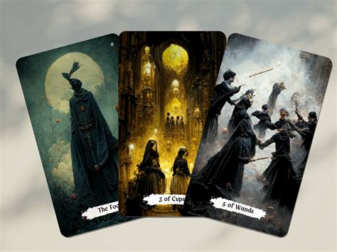 Gothic Tarot Cards Full Tarot Deck Gothic Gift Major - Etsy