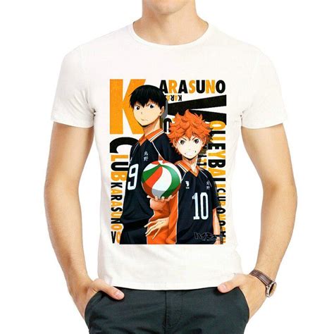 Haikyuu T shirt Fashion Mens Short Sleeve White Anime Haikyuu Logo T shirt Top Tees tshirt - buy ...