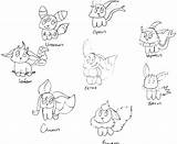 Eevee Evolution Coloring Pages At GetColoringscom  Free Printable sketch template