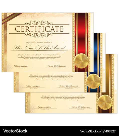 Gold Certificate Template