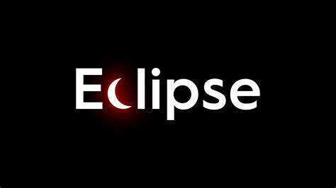 Eclipse logo with the letter "c" designed as a partial solar eclipse ...