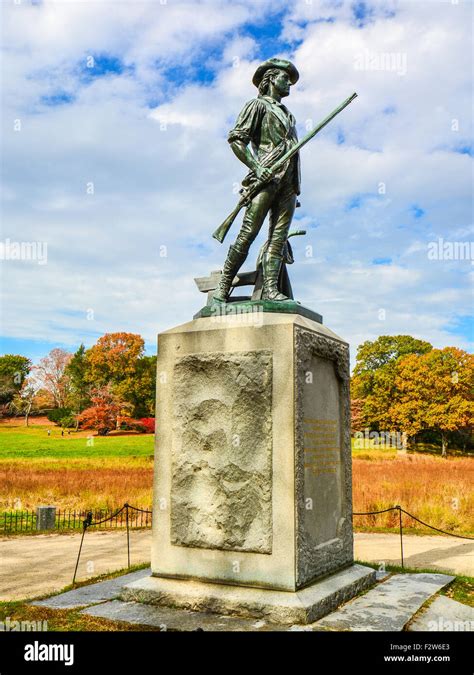 Historic Minuteman Statue - Concord, Massachusetts, USA Stock Photo - Alamy