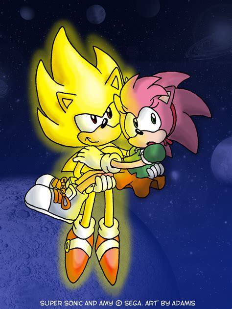 Amy and Super Sonic in colours by adamis on DeviantArt