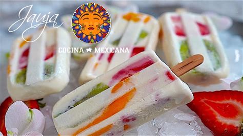 Paletas de Fruta con Crema - YouTube