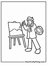 Artist Coloring Pages For Kids sketch template