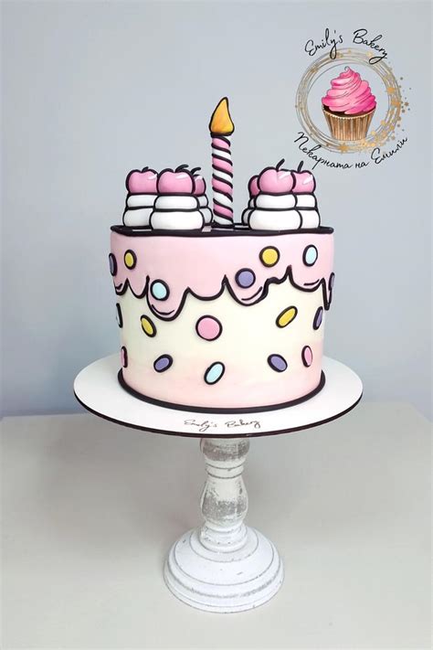 Comic / cartoon birthday cake 🎂 - Decorated Cake by - CakesDecor