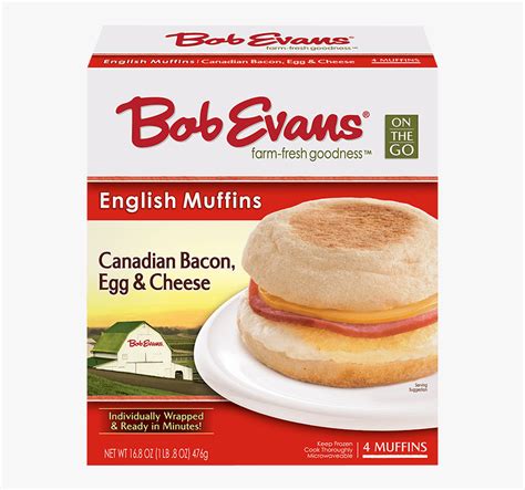 Bob Evans Canadian Bacon Egg Cheese English Muffin - Bob Evans Breakfast Sandwiches, HD Png ...