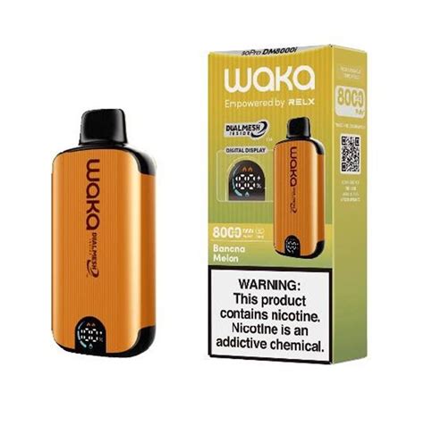 Waka Dm8000 Puffs Disposable Vape Rechargeable Battery Display Screen 5% Nicotine Salt Dual Mesh ...