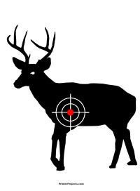 Printable Deer Target with Bullseye