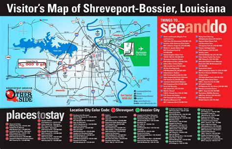 Shreveport and Bossier City tourist map