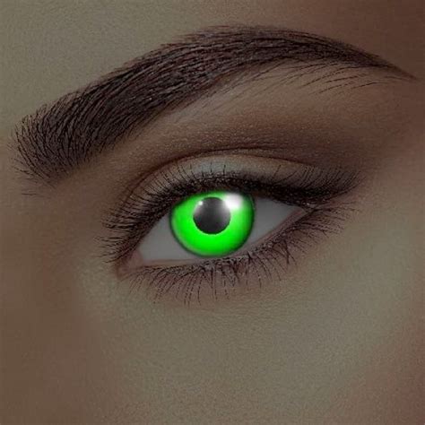 Funky Vision - I Glow UV Contact Lenses - Green (3 Month) (1 Pair)