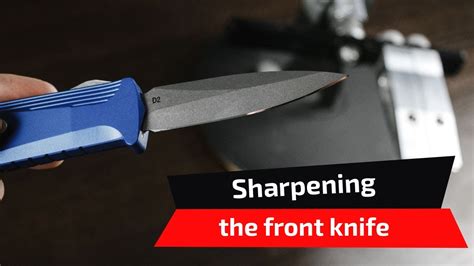 Sharpening the front knife. Very sharp folding knife by Dagger. - YouTube