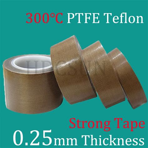 1 Roll 0.25mm thickness PTFE Teflon Adhesive Tape Cloth Hi Temp Insulate Teflon Adhesive Tape ...