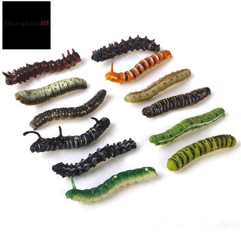 Pack of 12 Plastic el Twisty Worm Fake Caterpillar Insect Set Party ...